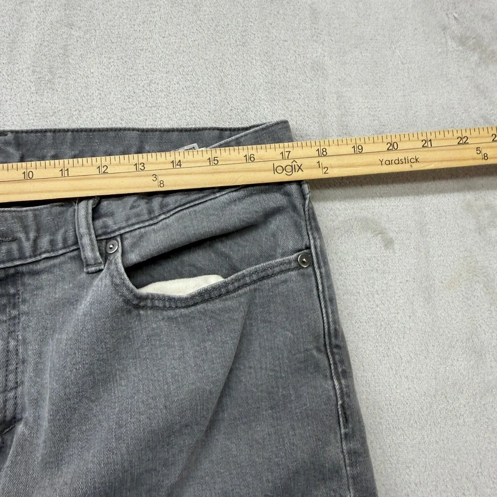 Banana Republic Straight Fit Mens Jeans 35x32 Charcoal Gray Stretch Denim Preppy
